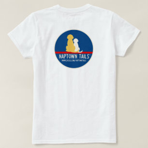 T-shirt blanc pour femmes Naptown Tails Chiens
