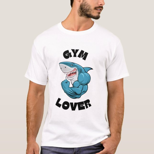 T-shirt blanc pour les amateurs de gym (Devant)