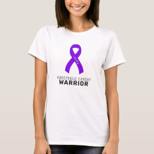 T-shirt blanc pour ruban de cancer pancréatique