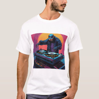 T-shirt blanc, "Pure Sonic Elegance : DJ Edition"