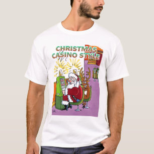 T-shirt blanc style Casino de Noël