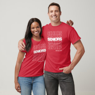 T-shirt Blanc sur Arrière - plan foncé Aînés Aînés Aînés