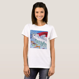 T-shirt blanc Surf Magnet pour femmes