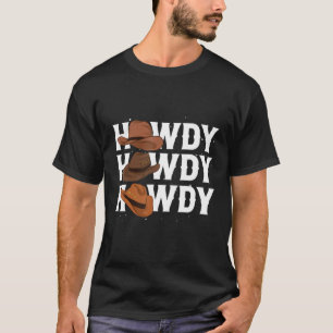 T-shirt Blanc Vintage Howdy Rodeo Western Country Sudiste