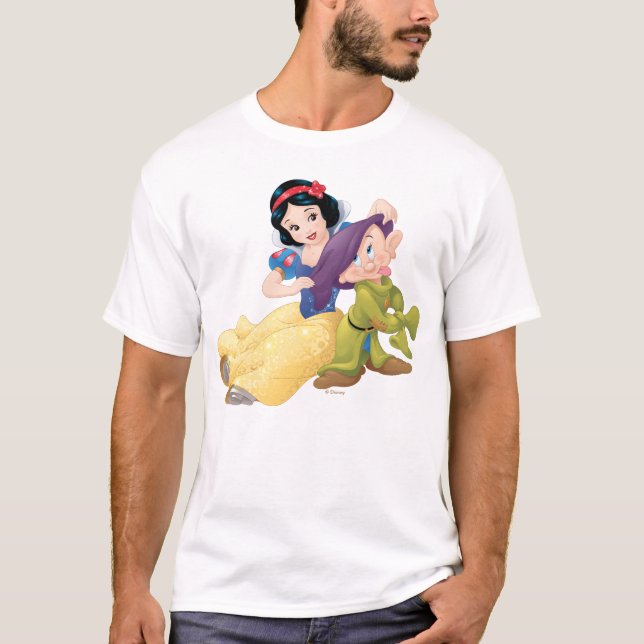 T-shirt Blanche Neige Et Dopey (Devant)