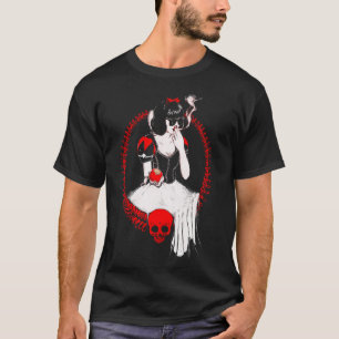 T-shirt Blanche-Neige gothique fumant - Impression d'art s