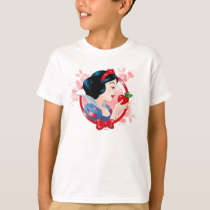 T-shirt Blanche   Pomme Rouge Et Bow