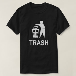 T-shirt Blancs à ordures de la partie poubelle peut Pail B