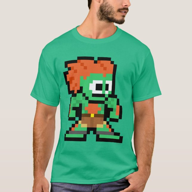 T-shirt Blanka à 8 bits (Devant)