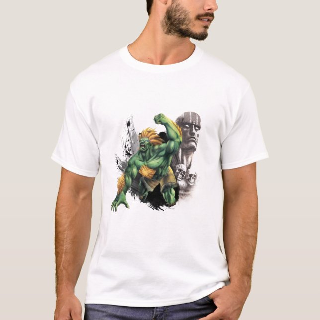 T-shirt Blanka contre Dhalsim (Devant)