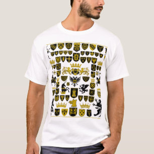 T-shirt Blasons de blasonnerie, dessins symboliques.