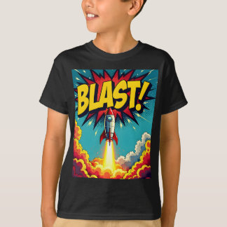 T-shirt BLAST! Vintage Comic Style Rocket Explosion