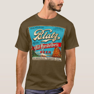 T-shirt Blatz Old Heidelberg Vintage Étiquette de bière re