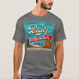 T-shirt Blatz Old Heidelberg Vintage Étiquette de bière re