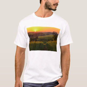 T-shirt Blé d'agriculture de coucher du soleil