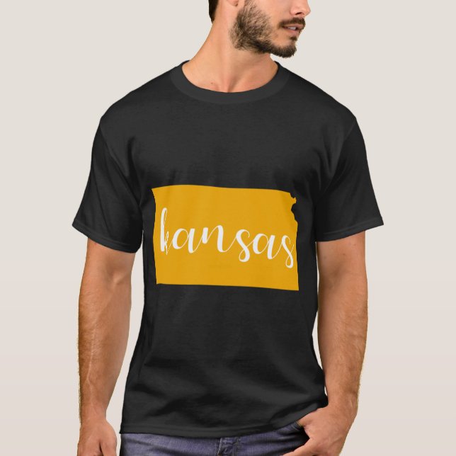 T-shirt Blé jaune Kansas KS État (Devant)