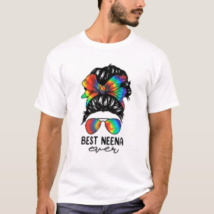 T-shirt Bleach Best Neena Jamais Tie Dye Messy Bun Hair Mo