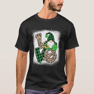 T-shirt Bleach LOVE Gnomes Leopard Buffalo St Patrick's Da