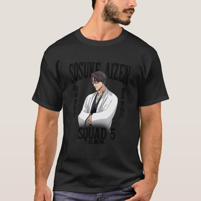 T-shirt Bleach Sosuke Aizen Squad 5 (Devant)