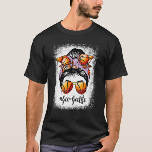 T-shirt Bleached Basketball Gee Gee Life Messy Bun Jeu Da