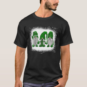 T-shirt Bleached Happy St Patrick's Day Trois Gnomes Shamr
