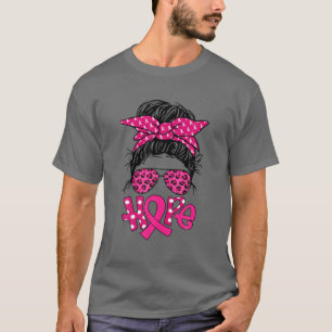 T-shirt Bleached Hope Messy Bun Bun Espace de sensibilisat
