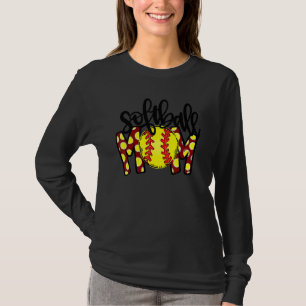 T-shirt Bleached Leopard Ball Maman's Day Softball Mo