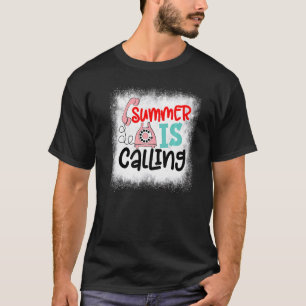 T-shirt Bleached Summer Appelle L'Enseignant Dernier Jour 