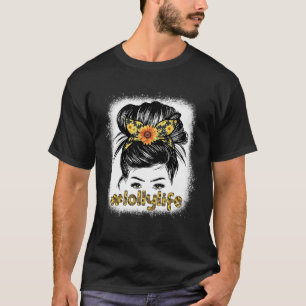 T-shirt Bleaches Lolly Messy Cheveux Bun Tournesol Femmes 