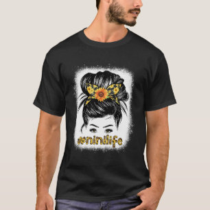 T-shirt Bleaches Nini Messy Cheveux Bun Fête des mères