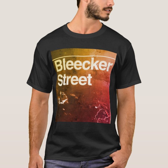 T-shirt Bleecker Street, Greenwich Village, Manhattan NYC (Devant)