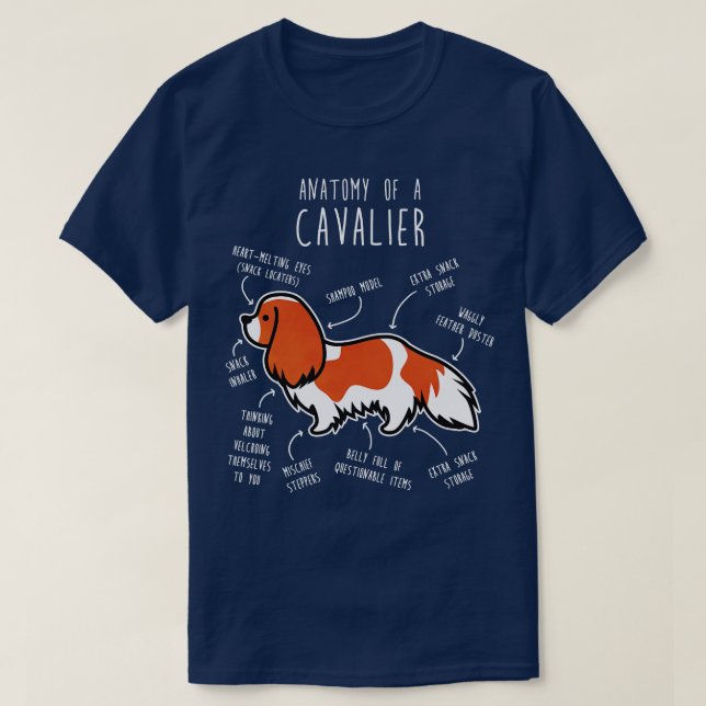 T-shirt Blenheim Cavalier King Charles Spaniel Chien Anato (Design devant)