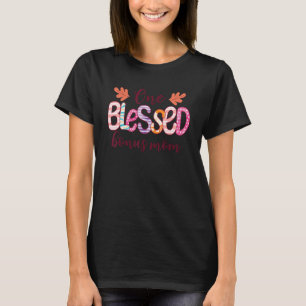 T-shirt Blessé Bonus Maman Leopard Messy Bun Lunettes de s