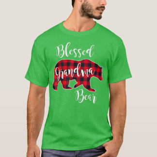 T-shirt Blessé Grand-mère Ours Rouge Buffalo Check Plaid G