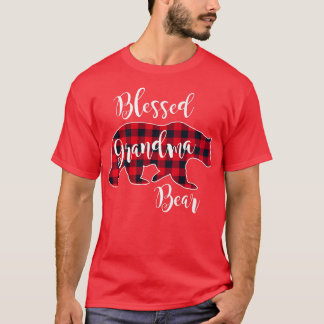 T-shirt Blessé Grand-mère Ours Rouge Buffalo Check Plaid G