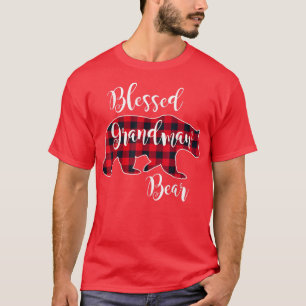 T-shirt Blessé Grand-Mère Ours Rouge Buffalo Check Plaid G