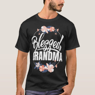 T-shirt Blessé Grandma Fleurs Femmes Fête des mères Grammy