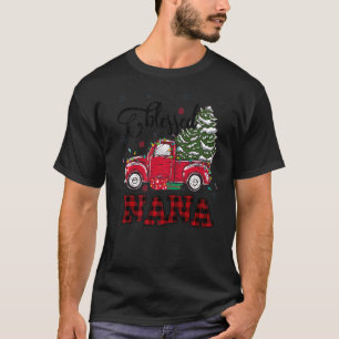 T-shirt Blessé Nana Noël Famille Lumières Camion Rouge Tr