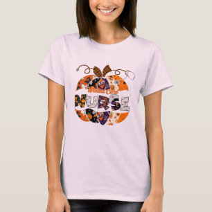 T-SHIRT BLESSE SOINS INFIRMIÈRE CITROUILLE CADEAU POUR HAL