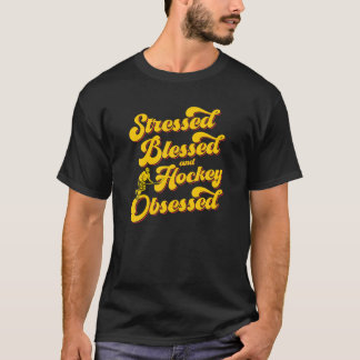 T-shirt Blessé Stress Et Hockey Obsédé Hockey De Glace Fa