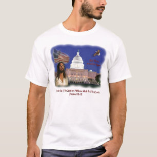 T-shirt Blessed est la nation dont le Dieu est le seigneur
