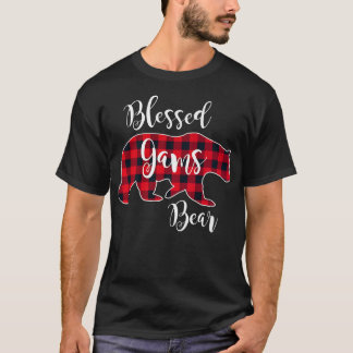 T-shirt Blessed Gams Bear Red Buffalo Check Plaid Fun Gran