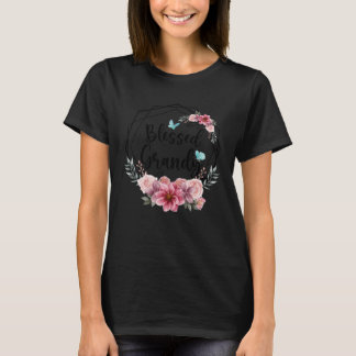 T-shirt Blessed Grandy with Floral Mother s Day 2023