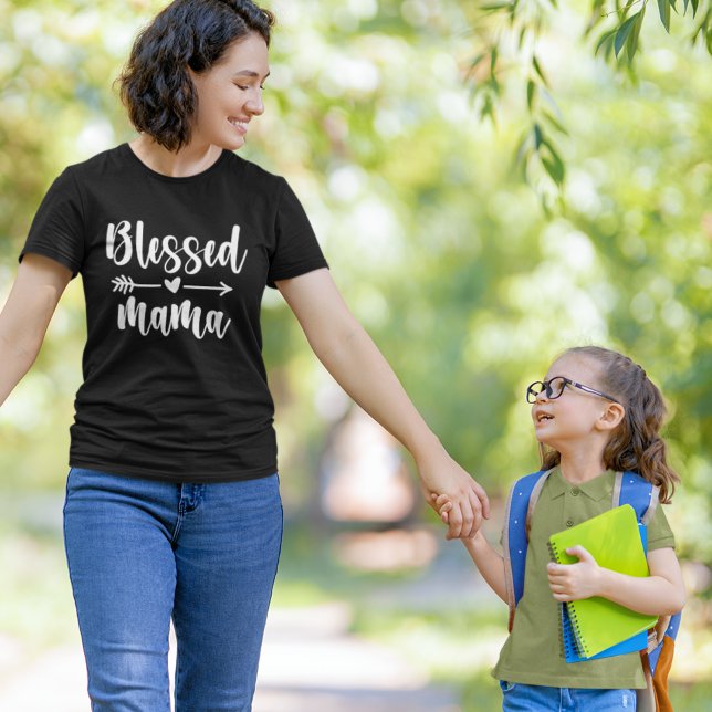 T-shirt Blessed Mama Cute Mom (Créateur téléchargé)