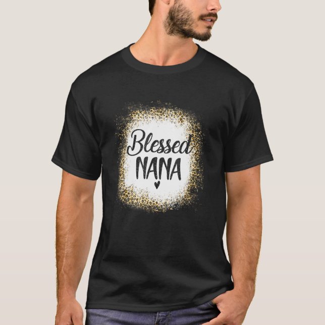 T-shirt Blessed Nana Leopard    Best Mom Ever  Mother's Da (Devant)