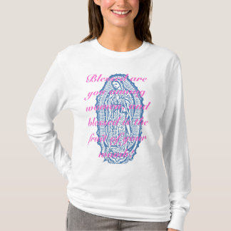 T-shirt Blessed sont vous parmi des femmes,…