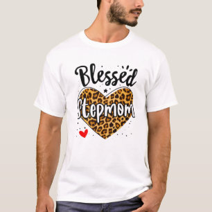 T-shirt Blessed Stepmom Leopard Print Nana Mother's Day Gr