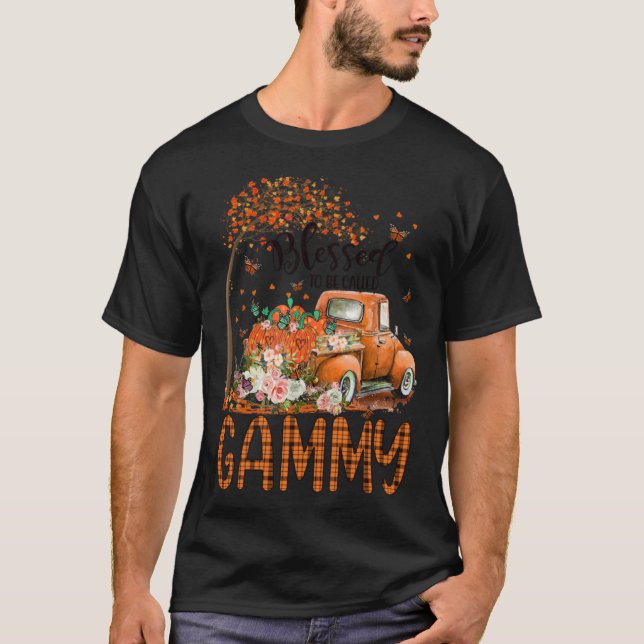 T-shirt Blessed To Be Called Gammy Fall Vibes Thanksgiving (Devant)