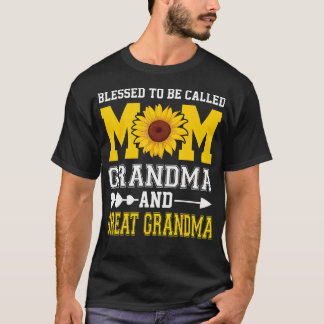 T-shirt Blessed To Be Called Mom Grandma Great Grandma Mot