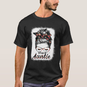 T-shirt Blessée Tante Messy Bun Femmes Joyeuses Pâques, Mo